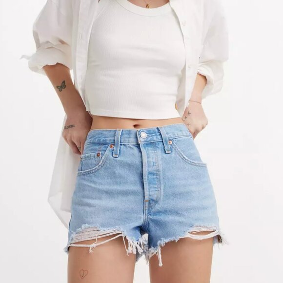 501® Levi's Denim Shorts - Picture 1 of 6
